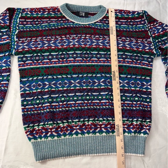 Vintage Grandpa Crewneck Sweater Large TSR USA Christmas Holiday Multicolor - Picture 8 of 9